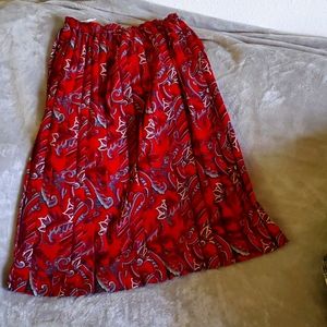 Red paisley skirt